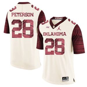 Adrian Peterson Oklahoma Sooners Jordan Football Jersey - Cream