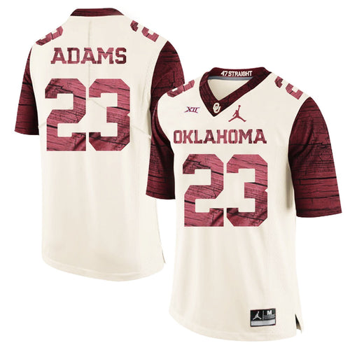 Abdul Adams Oklahoma Sooners Jordan Football Jersey - Cream