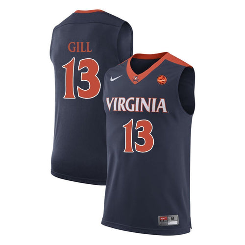 Anthony Gill Virginia Cavaliers Basketball Jersey - Navy