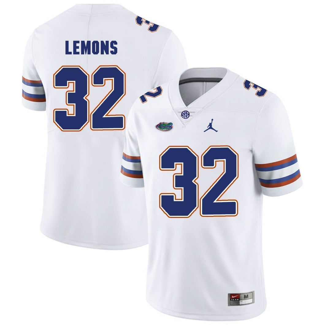 Adarius Lemons Florida Gators Football Jersey - White