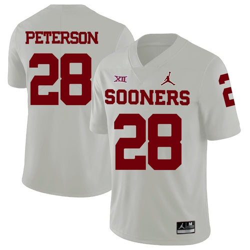 Adrian Peterson Oklahoma Sooners Jordan Football Jersey - White