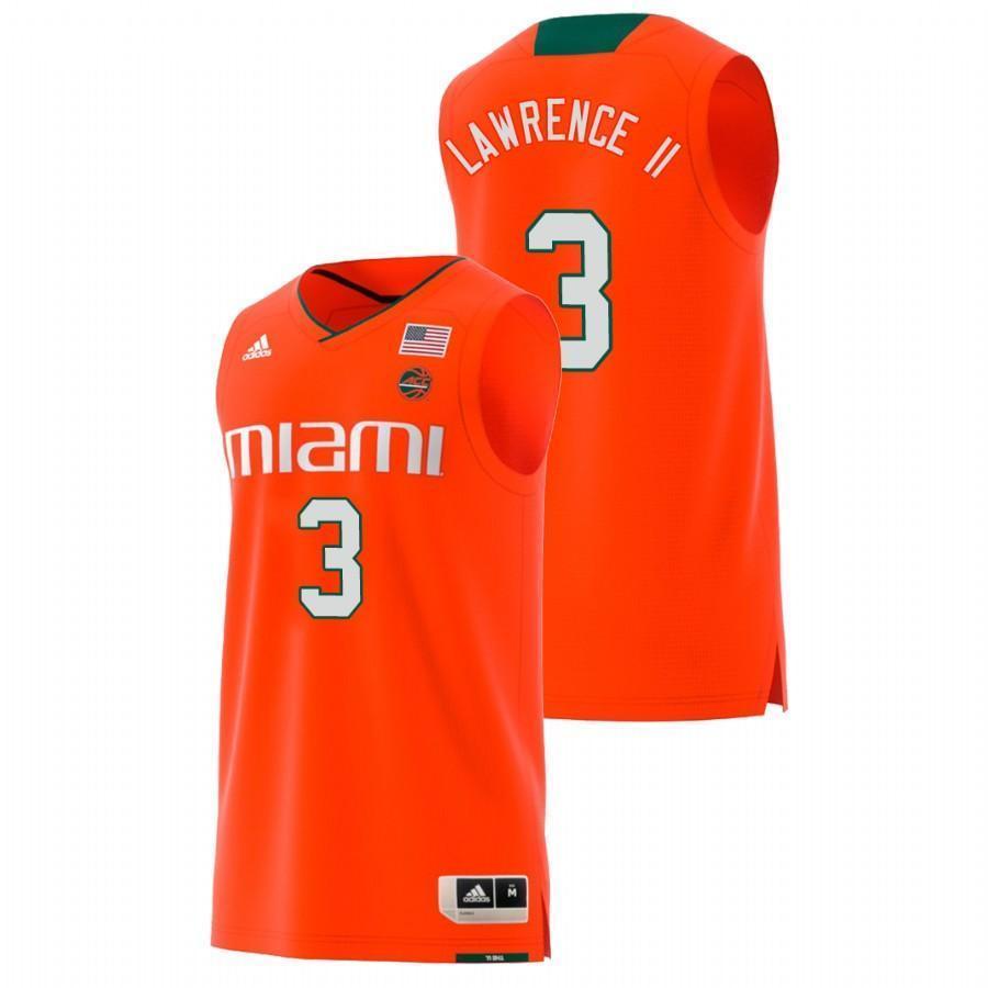 Anthony Lawrence II Miami Hurricanes Basketball Jersey - Orange