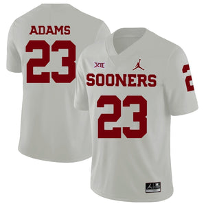 Abdul Adams Oklahoma Sooners Jordan Football Jersey - White