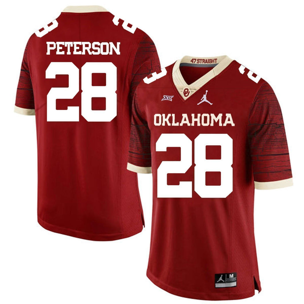 Adrian Peterson Oklahoma Sooners Jordan Football Jersey - Crimson